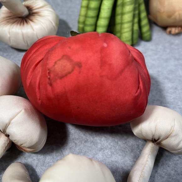 Faux Silk Vegetable Lot with Wicker Metal Basket Centerpiece Farmhouse Playhouse - Picture 16 of 16